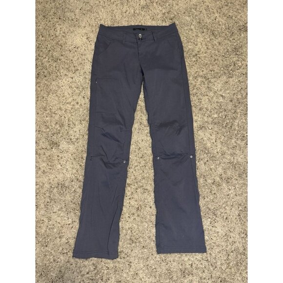 PRANA Halle Pant Gray Roll Up Convertible Straight Hiking Outdoor Sz 2 (29x31) - Picture 1 of 13